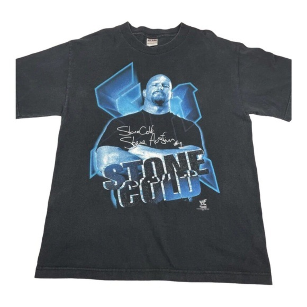 1998 Vintage‎ “Stone Cold Steve Austin” Wrestling Black T Shirt See Measurements